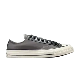 Кроссовки Converse Chuck 70 Low Leather Overlays - Sharkskin, серый a09452f | leather overlays - sharkskin