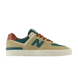 Кроссовки New Balance Numeric 574 Vulc Tan Forest Green, желто-коричневый nm574vtf | tan forest green