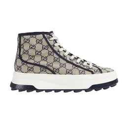 Кроссовки Gucci GG High Beige Blue, кремовый 745999 fabzz 4043 | beige blue