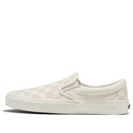 Кроссовки classic slip-on stitch checkerboard 'beige' Vans, бежевый vn000bvzcda | beige