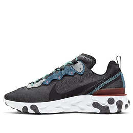 Кроссовки react element 55 'safari pack' Nike, мультиколор cd2153-001 | anthracite/blue fury