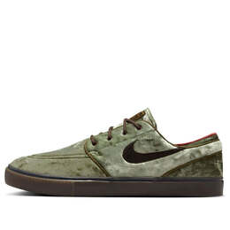 Кроссовки sb zoom janoski og+ se 'medium olive velvet brown' Nike, зеленый fz1302-200 | medium olive/baroque brown/dark team red/velvet brown