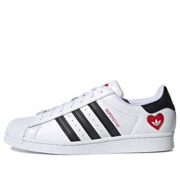 Кроссовки superstar 'valentine's day white black' Adidas, белый fz1807 | white/red/black