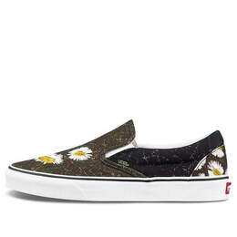 Кроссовки slip-on low-top canvas shoes black/green Vans, черный vn0a33tb9fv | black/brown