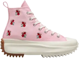 Кроссовки Converse Run Star Hike Platform High Embroidered Floral - Sunrise Pink, розовый a05192c | pink