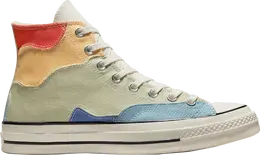 Кроссовки Converse Chuck 70 High Crafted Patchwork - Olive Aura, зеленый a03292c | green