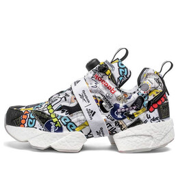 Кроссовки instapump fury boost 'sticker city' Reebok, черный g57659 | black/white/yellow/purple/red/blue