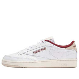 Кроссовки club c85 shoes 'white classic maroon' Reebok, белый 100032972 | white/stucco/classic maroon