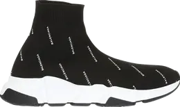 Кроссовки Balenciaga Speed Trainer Mid Logo Print, черный 506336 w0650 1006 | black