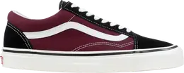Кеды Vans Old Skool 36 DX Black Burgundy, красный vn0a38g2r1u | red
