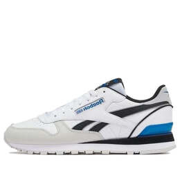Кроссовки classic leather clip 'white' Reebok, белый 100074394 | white/blue/black