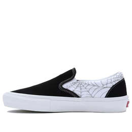 Кроссовки black widow spider slip-on 'black white' Vans, черный vn0a5fcabwt | black/white