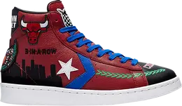 Кроссовки Converse Chinatown Market x Pro Leather High Bulls Championship Jacket, красный 171241c | red