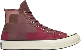 Кроссовки Converse Chuck 70 High Plant Color Patchwork - Rose Taupe, красный 170682c | red