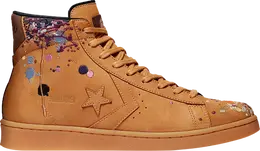 Кроссовки Converse Bandulu x Pro Leather High Paint Splatter - Flux, коричневый 169908c | brown