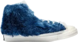 Кроссовки Converse AMBUSH x Chuck 70 High Fuzzy - Navy Blue, синий 170587c | blue