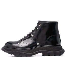 Кроссовки ankle leather boot 'black' Alexander McQueen, черный 595469whz811081 | black