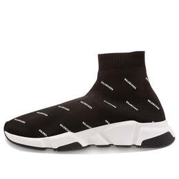 Кроссовки speed trainer mid 'allover logo - black' Balenciaga, черный 597551w17121015 | black