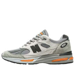 Кроссовки 991v2 made in uk 'winter flare' New Balance, серый u991bs2 | pelican grey/orange