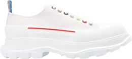 Кроссовки Alexander McQueen Tread Slick Lace Up White Multi-Color, белый 604257 w4mvg 9533 | white