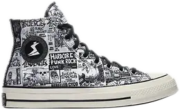 Кроссовки Converse Suicidal Tendencies x Chuck 70 Hi White Black, белый 162880c | white