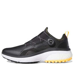 Кроссовки solarmotion boa golf shoes 'core black dark silver metallic' Adidas, черный gv9389 | core black / dark silver metallic / solar gold