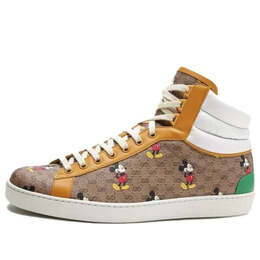 Кроссовки x disney mickey mouse gg sneakers 'brown yellow' Gucci, мультиколор 603698-hwu70-8485 | multi-color