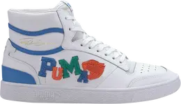 Кроссовки Puma Ralph Sampson Mid Badges - White Palace Blue, белый 371769 01 | white