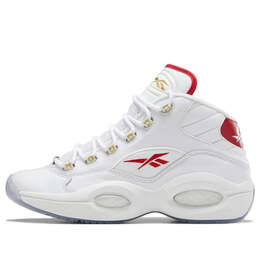 Кроссовки question mid 'dr. j' Reebok, белый gx0230 | footwear white/footwear white/vector red