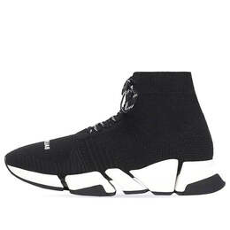 Кроссовки speed 2.0 lace-up sneaker 'black white' Balenciaga, черный 617258w2db21015 | black/white