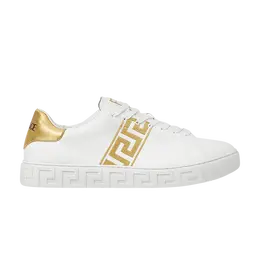 Кроссовки Versace Embroidered Greca Sneaker 'White Gold', белый 1014460 1a00776 2w110 | white