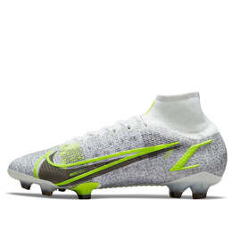 Кроссовки mercurial superfly 8 elite fg 'white volt' Nike, белый cv0958-107 | white/black/silver