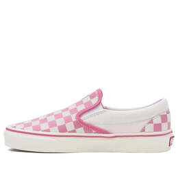 Кроссовки classic slip-on 'checkerboard pink' Vans, розовый vn000bvzbj1 | pink/true white