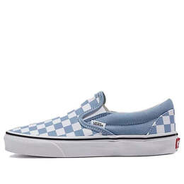 Кроссовки classic slip-on 'color theory checkerboard dusty blue' Vans, синий vn000bvzdsb | blue/white