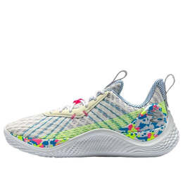 Кроссовки curry flow 10 'splash party' Under Armour, белый 3026271-100 | white/pink/green/blue