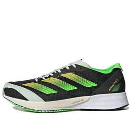 Кроссовки adizero adios 7 'black solar green' Adidas, черный gy8409 | black/green