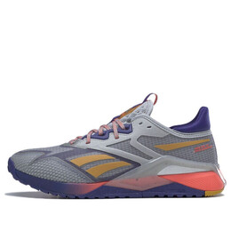 Кроссовки nano x2 tr adventure 'grey bold purple' Reebok, серый gy8900 | pure grey 3/bold purple/orange flare