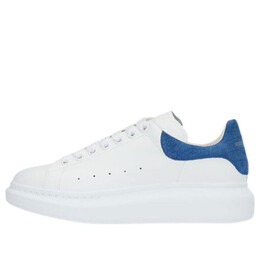 Кроссовки oversized sneaker 'white blue crocodile' Alexander McQueen, белый 625162whz4k9255 | white/blue