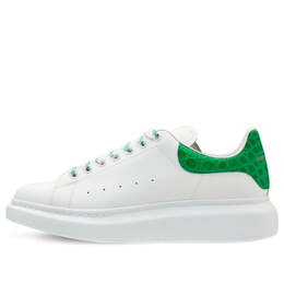 Кроссовки oversized sneaker 'white green crocodile' Alexander McQueen, белый 625162whyb89409 | white/green