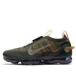 Кроссовки air vapormax 2020 flyknit 'newsprint' Nike, мультиколор cw1765-001 | newsprint/college grey/black/opti yellow/total orange/obsidian