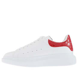 Кроссовки oversized sneaker 'white red crocodile' Alexander McQueen, белый 625162whyb89676 | white/red