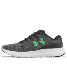 Кроссовки charged impulse 3 knit 'jet grey green screen' Under Armour, серый 3026682-103 | jet grey/green screen