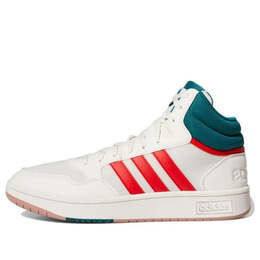 Кроссовки hoops 3.0 mid 'white vivid red' Adidas, белый gz3811 | white/red/green