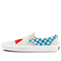 Кроссовки moca x classic slip-on 'checkerboard - cyan' Vans, белый vn000xg88my | white