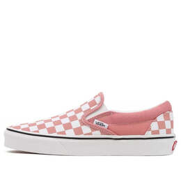 Кроссовки checkerboard classic slip-on low-top sneakers pink/white Vans, розовый vn000xg8b01 | pink/blue