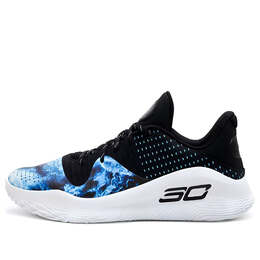 Кроссовки x bruce lee curry 4 low flotro 'dark water' Under Armour, черный 3028115-001 | black/sky blue