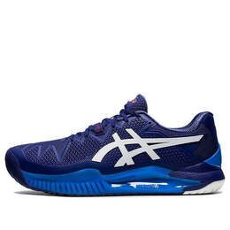 Кроссовки gel resolution 8 2e wide 'dive blue' Asics, синий 1041a113-405 | dark blue/white