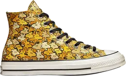 Кроссовки Converse Peanuts x Chuck 70 High Woodstock Camo, желтый a01871c | yellow