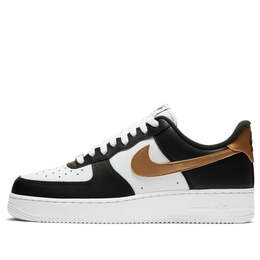 Кроссовки air force 1 '07 'black gold' Nike, черный cz9189-001 | black/white/metallic gold