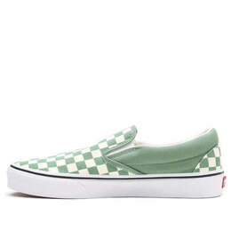 Кроссовки classic slip-on 'checkerboard - shale' Vans, зеленый vn0a33tb43b | green